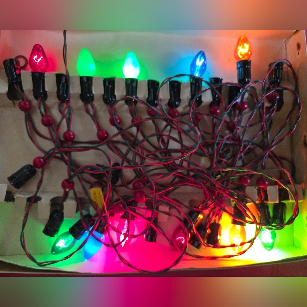 Vintage Noma Christmas Lights 25 Lights Original Box C7 - Picture 6 of 7